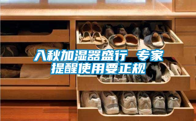入秋加湿器盛行 专家提醒使用要正规