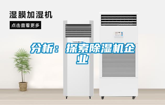 分析：探索除湿机企业