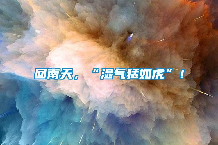 回南天，“湿气猛如虎”！