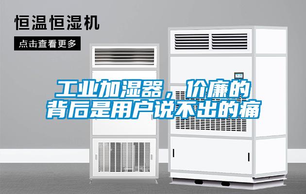 工业加湿器，价廉的背后是用户说不出的痛