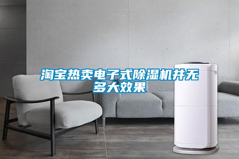 淘宝热卖电子式除湿机并无多大效果
