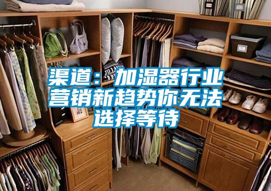 渠道:加湿器行业营销新趋势你无法选择等待