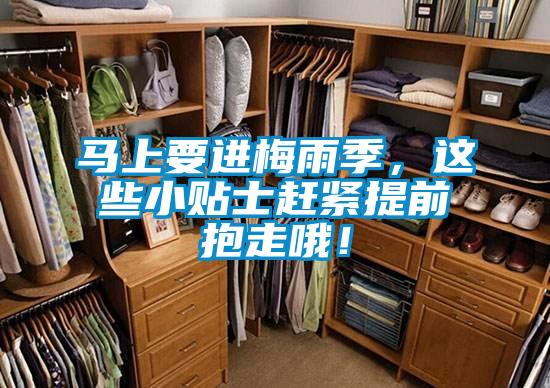 马上要进梅雨季，这些小贴士赶紧提前抱走哦！