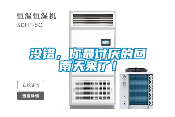 没错，你最讨厌的回南天来了！