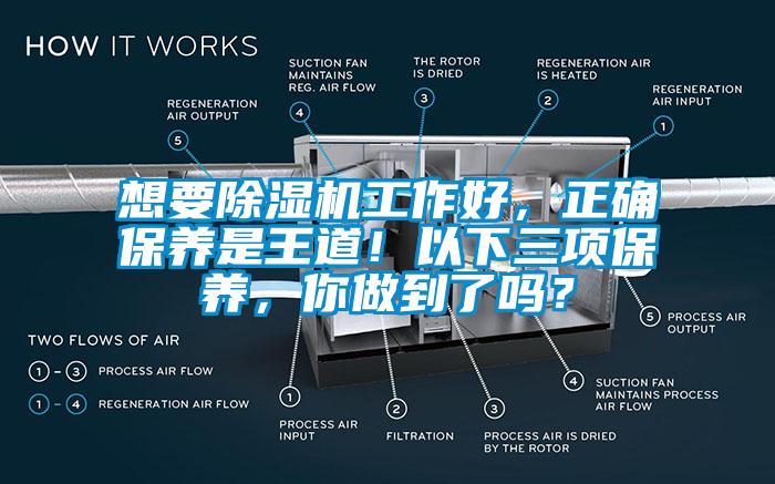想要除湿机工作好，正确保养是王道！以下三项保养，你做到了吗？