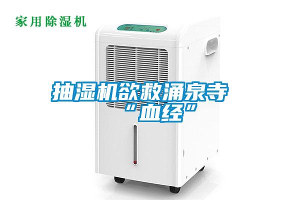 抽湿机欲救涌泉寺“血经”