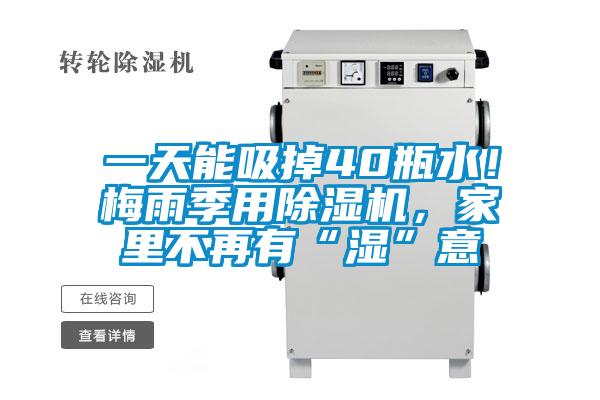 一天能吸掉40瓶水！梅雨季用除湿机，家里不再有“湿”意