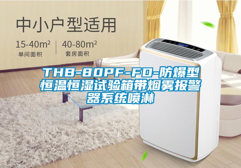 THB-80PF-FD-防爆型恒温恒湿试验箱带烟雾报警器系统喷淋