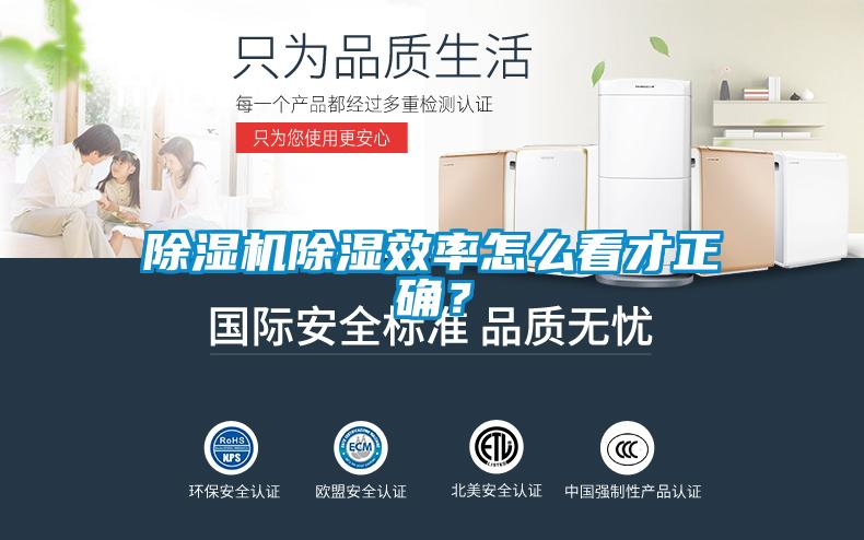 除湿机除湿效率怎么看才正确？