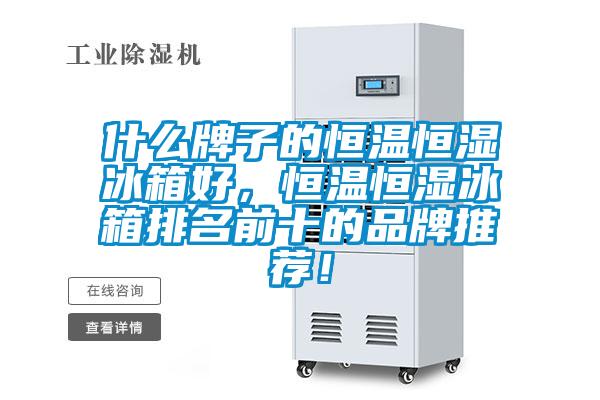 什么牌子的恒温恒湿冰箱好，恒温恒湿冰箱排名前十的品牌推荐！
