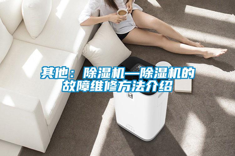 其他：除湿机—除湿机的故障维修方法介绍