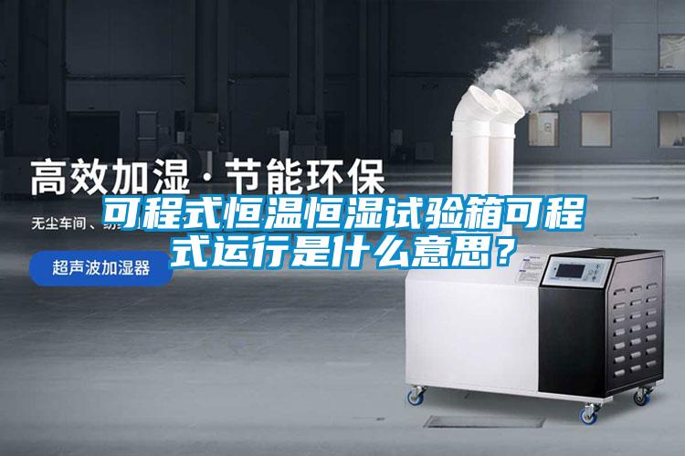 可程式恒温恒湿试验箱可程式运行是什么意思？