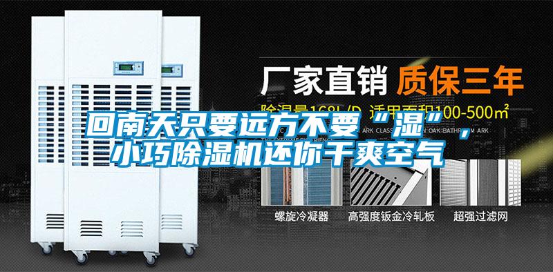 回南天只要远方不要“湿”，小巧除湿机还你干爽空气