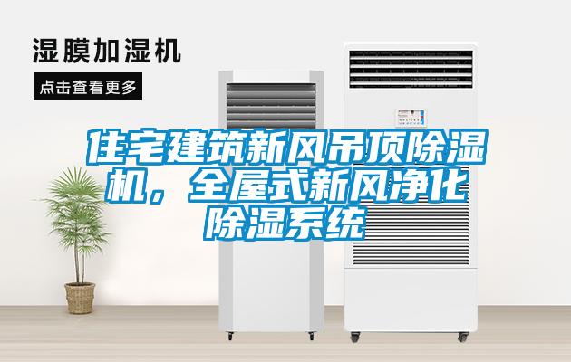 住宅建筑新风吊顶除湿机，全屋式新风净化除湿系统