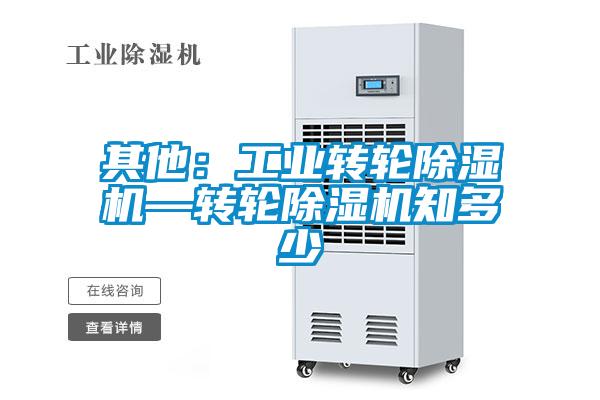 其他:工业转轮除湿机—转轮除湿机知多少