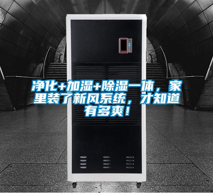 净化+加湿+除湿一体，家里装了新风系统，才知道有多爽！