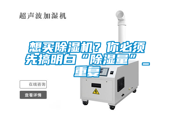 想买除湿机？你必须先搞明白“除湿量”_重复