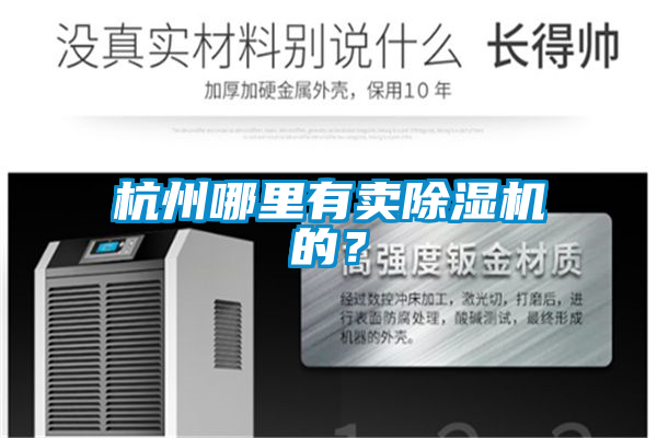 杭州哪里有卖除湿机的？