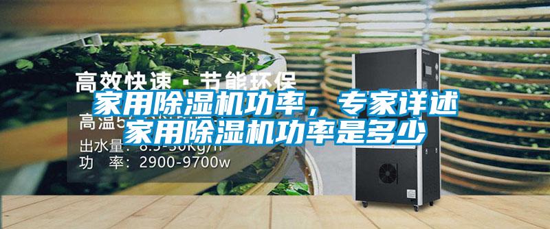 家用除湿机功率，专家详述家用除湿机功率是多少