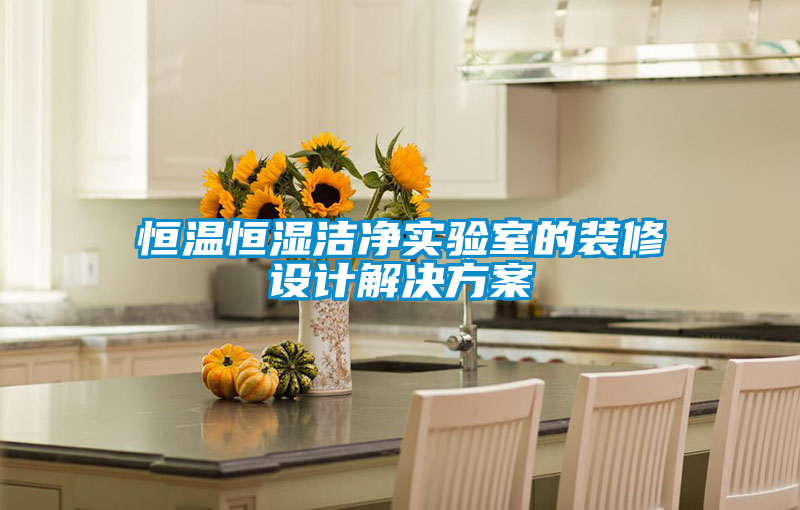恒温恒湿洁净实验室的装修设计解决方案