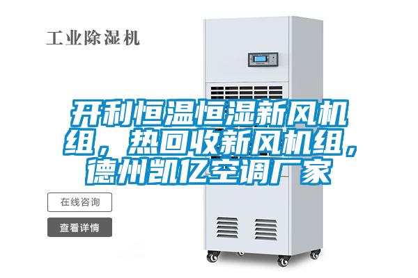 开利恒温恒湿新风机组，热回收新风机组，德州凯亿空调厂家