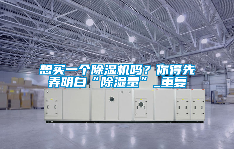 想买一个除湿机吗？你得先弄明白“除湿量”_重复