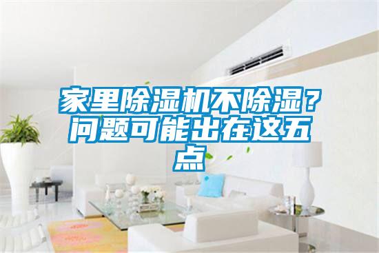 家里除湿机不除湿？问题可能出在这五点
