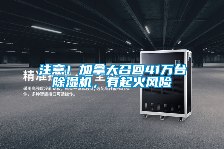 注意！加拿大召回41万台除湿机，有起火风险