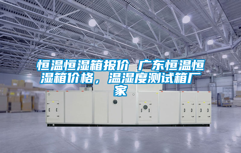 恒温恒湿箱报价 广东恒温恒湿箱价格，温湿度测试箱厂家