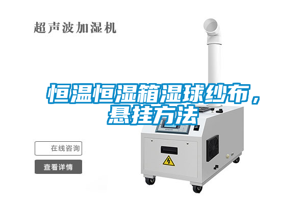 恒温恒湿箱湿球纱布，悬挂方法