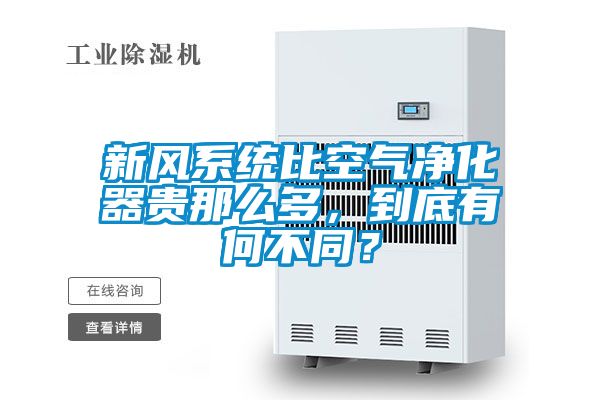 新风系统比空气净化器贵那么多，到底有何不同？