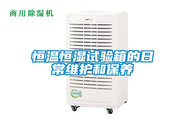 恒温恒湿试验箱的日常维护和保养
