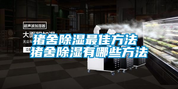 猪舍除湿最佳方法 猪舍除湿有哪些方法