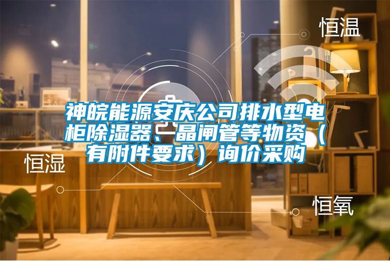 神皖能源安庆公司排水型电柜除湿器、晶闸管等物资（有附件要求）询价采购