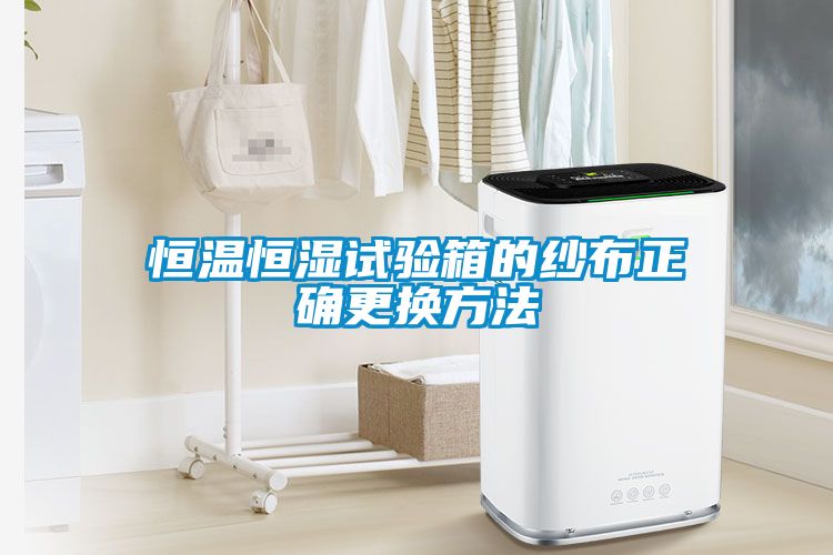 恒温恒湿试验箱的纱布正确更换方法