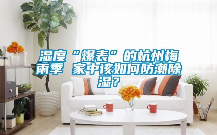 湿度“爆表”的杭州梅雨季 家中该如何防潮除湿？