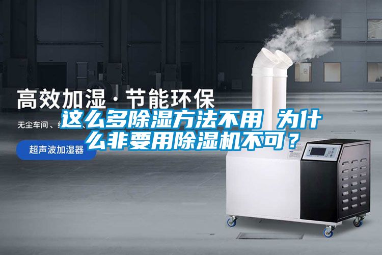 这么多除湿方法不用 为什么非要用除湿机不可?