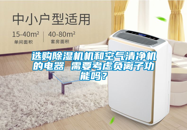 选购除湿机机和空气清净机的电器 需要考虑负离子功能吗？