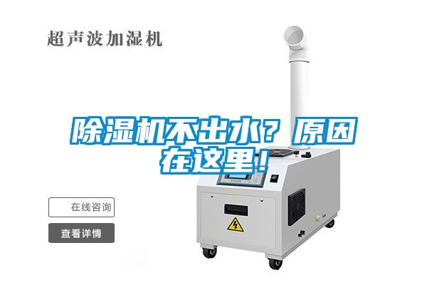 除湿机不出水？原因在这里！