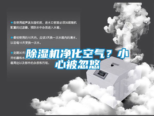 除湿机净化空气？小心被忽悠