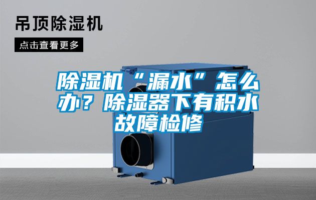 除湿机“漏水”怎么办?除湿器下有积水故障检修