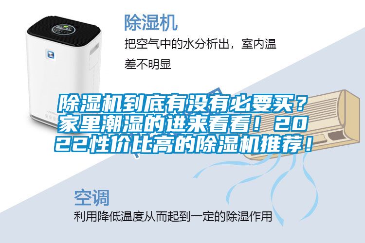 除湿机到底有没有必要买？家里潮湿的进来看看！2022性价比高的除湿机推荐！