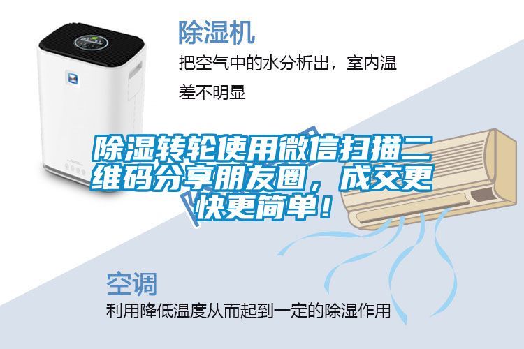 除湿转轮使用微信扫描二维码分享朋友圈，成交更快更简单！