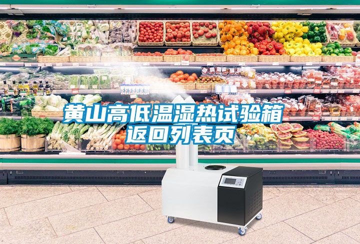 黄山高低温湿热试验箱 返回列表页