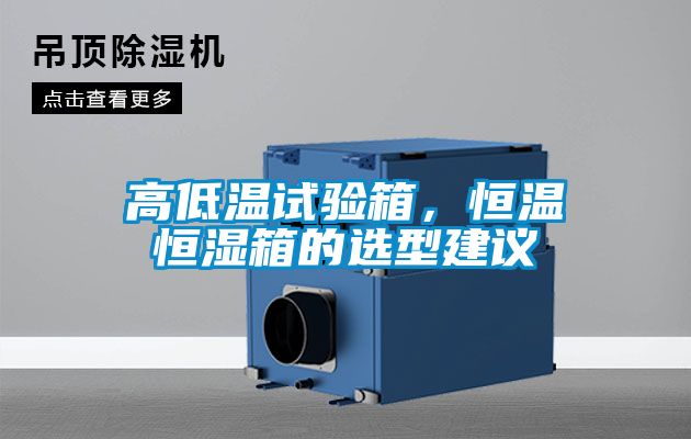 高低温试验箱，恒温恒湿箱的选型建议