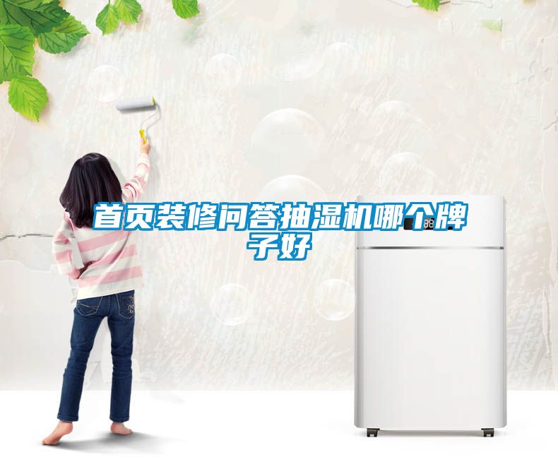 首页装修问答抽湿机哪个牌子好